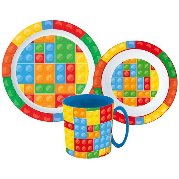 LEGO® Kindergeschirr-Set Bricks Bricks Lego Muster Geschirrset, Mikro-Set