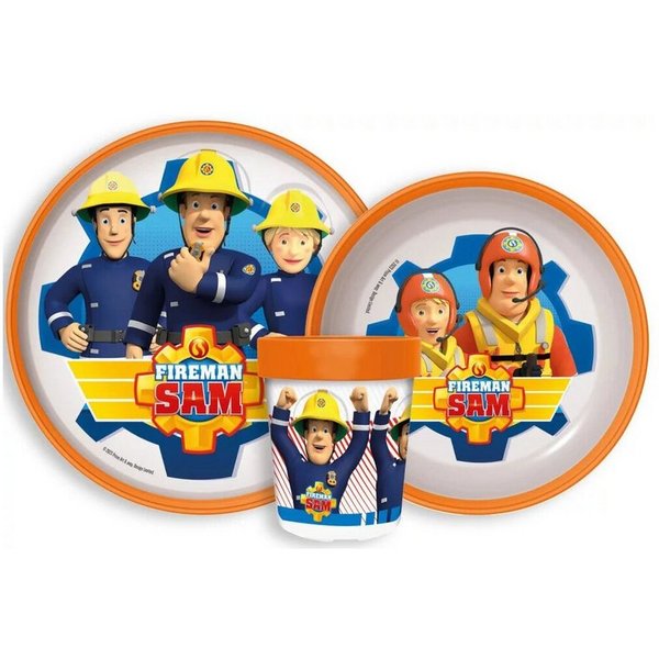 Feuerwehrmann Sam Kindergeschirr-Set Feuerwehrmann Sam Rescue Mission rutschfester Geschirrset