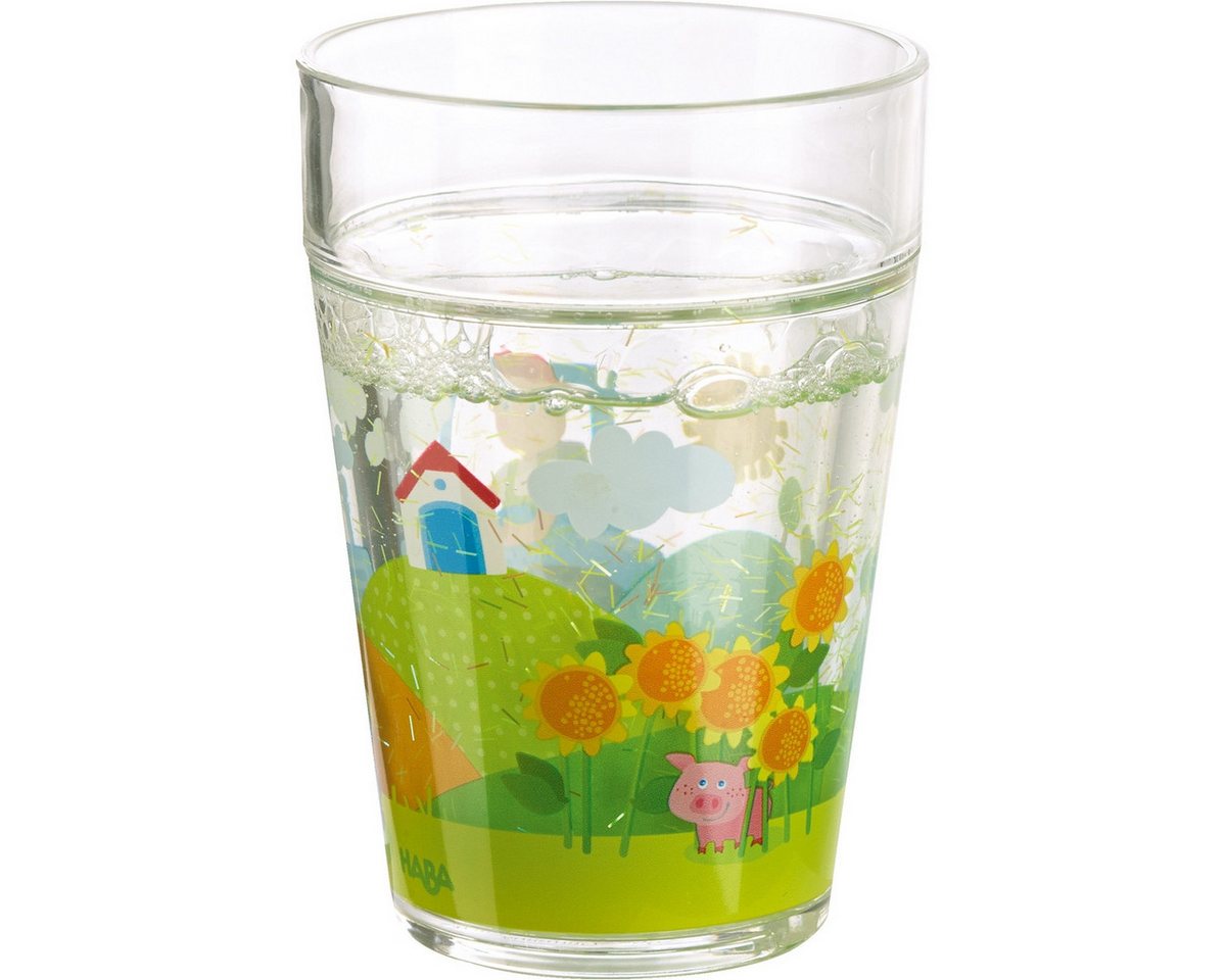 Haba Kindergeschirr-Set HABA Glitzerbecher Traktor Ø7,5cm – Bild 2 von 2