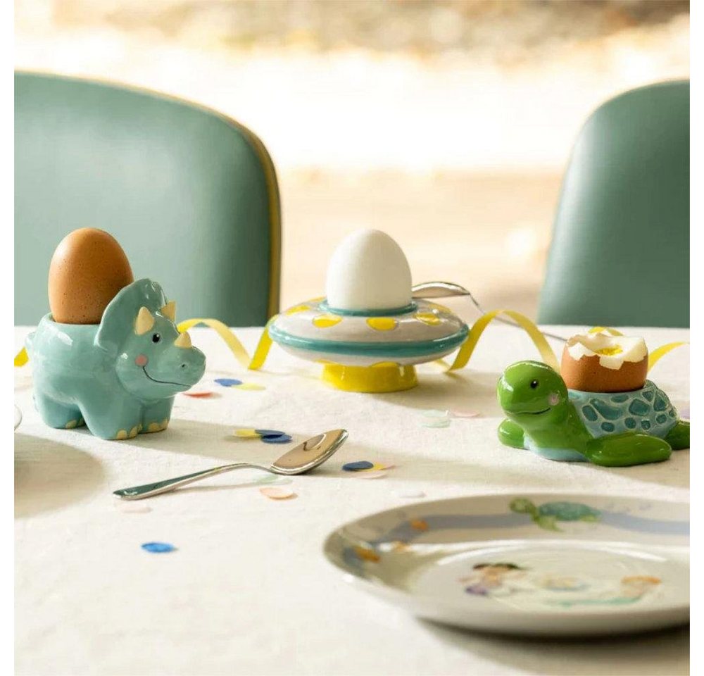 LEONARDO Kindergeschirr-Set Leonardo Eierbecher Bambini Avventura Schildkröte – Bild 4 von 5