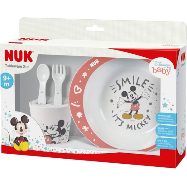 NUK Kindergeschirr-Set NUK Disney Geschirrset, Teller, Gabel, Löffel und Becher (1-tlg)