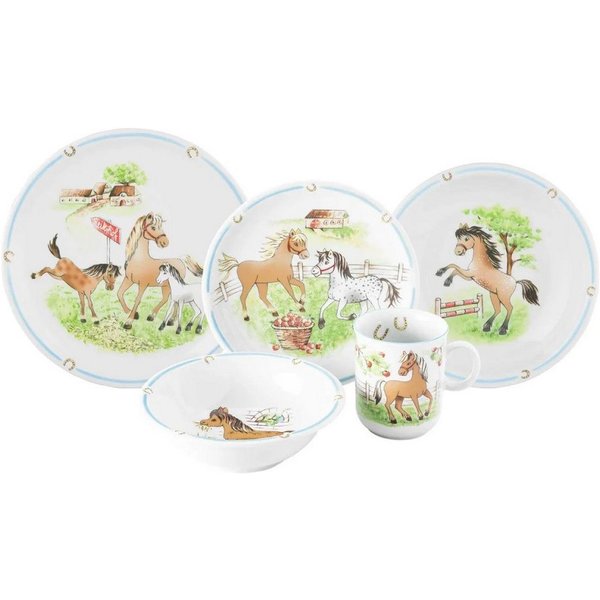 Seltmann Weiden Kindergeschirr-Set Seltmann Weiden Compact Mein Pony Kinder Set 5 tlg., 1 Personen, Porzellan