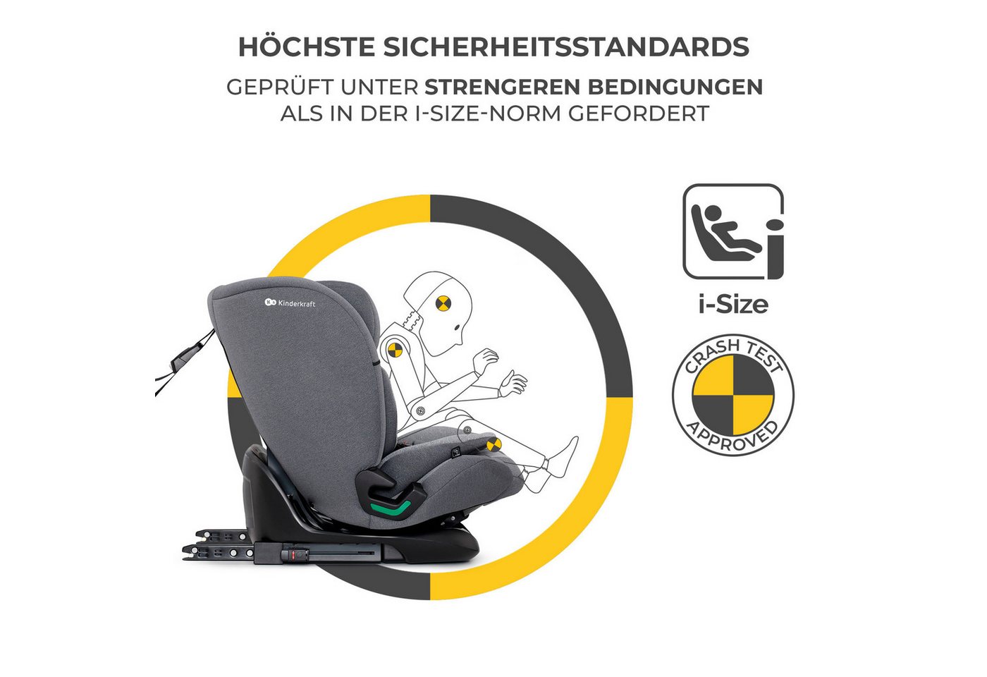 Kinderkraft Autokindersitz ONETO3 i-Size, ab: 15 Monaten, bis: 12 Jahren, ab: 76 cm, bis: 150 cm – Bild 2 von 5