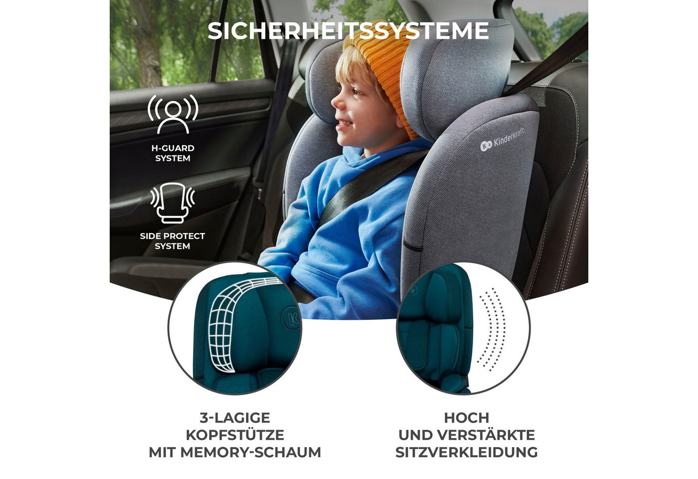 Kinderkraft Autokindersitz ONETO3 i-Size, ab: 15 Monaten, bis: 12 Jahren, ab: 76 cm, bis: 150 cm – Bild 3 von 5