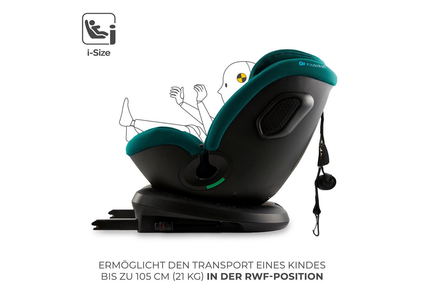 Kinderkraft Autokindersitz XPEDITION 3 i-Size, ab: Geburt, ab: 76 cm, bis: 105 cm, 360° – drehbarer Kindersitz – Bild 3 von 5