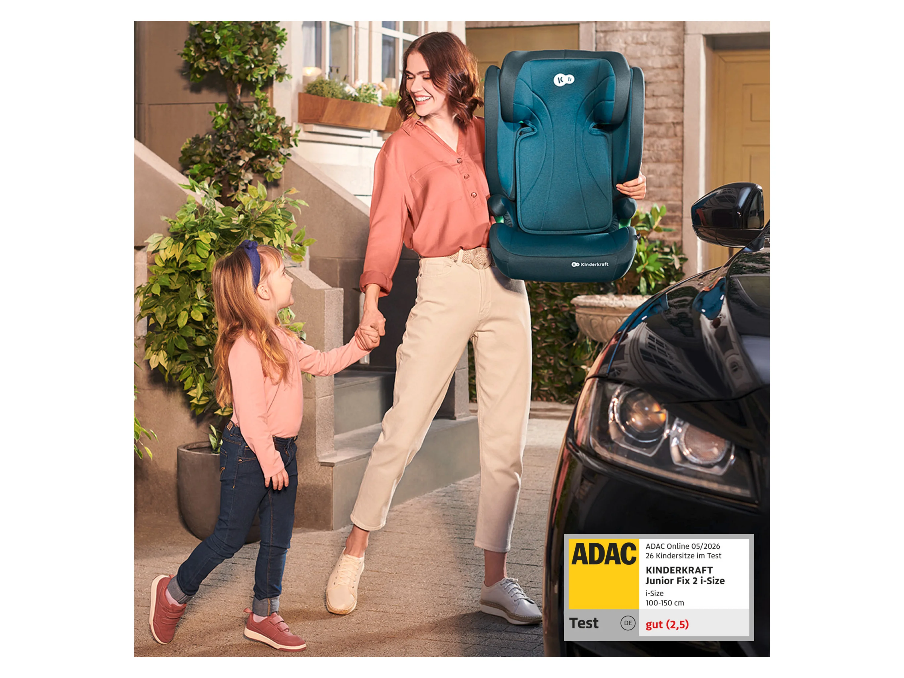 KINDERKRAFT Autositz JUNIOR FIX 2 (Harbour Blue) – Bild 2 von 4