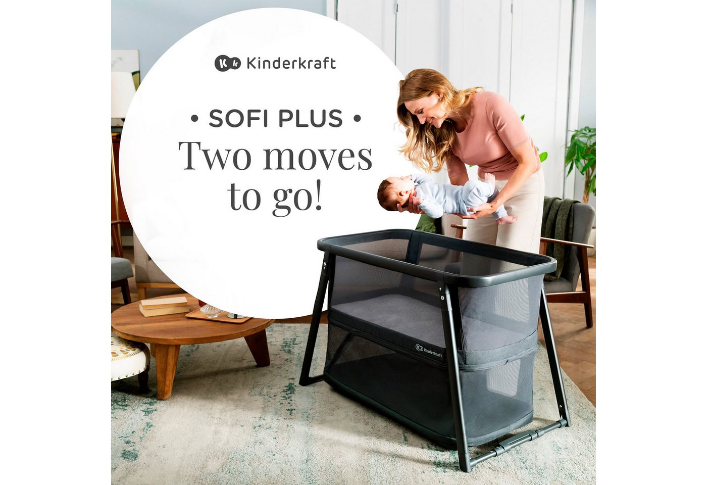 Kinderkraft Baby-Reisebett SOFI PLUS – Bild 2 von 5