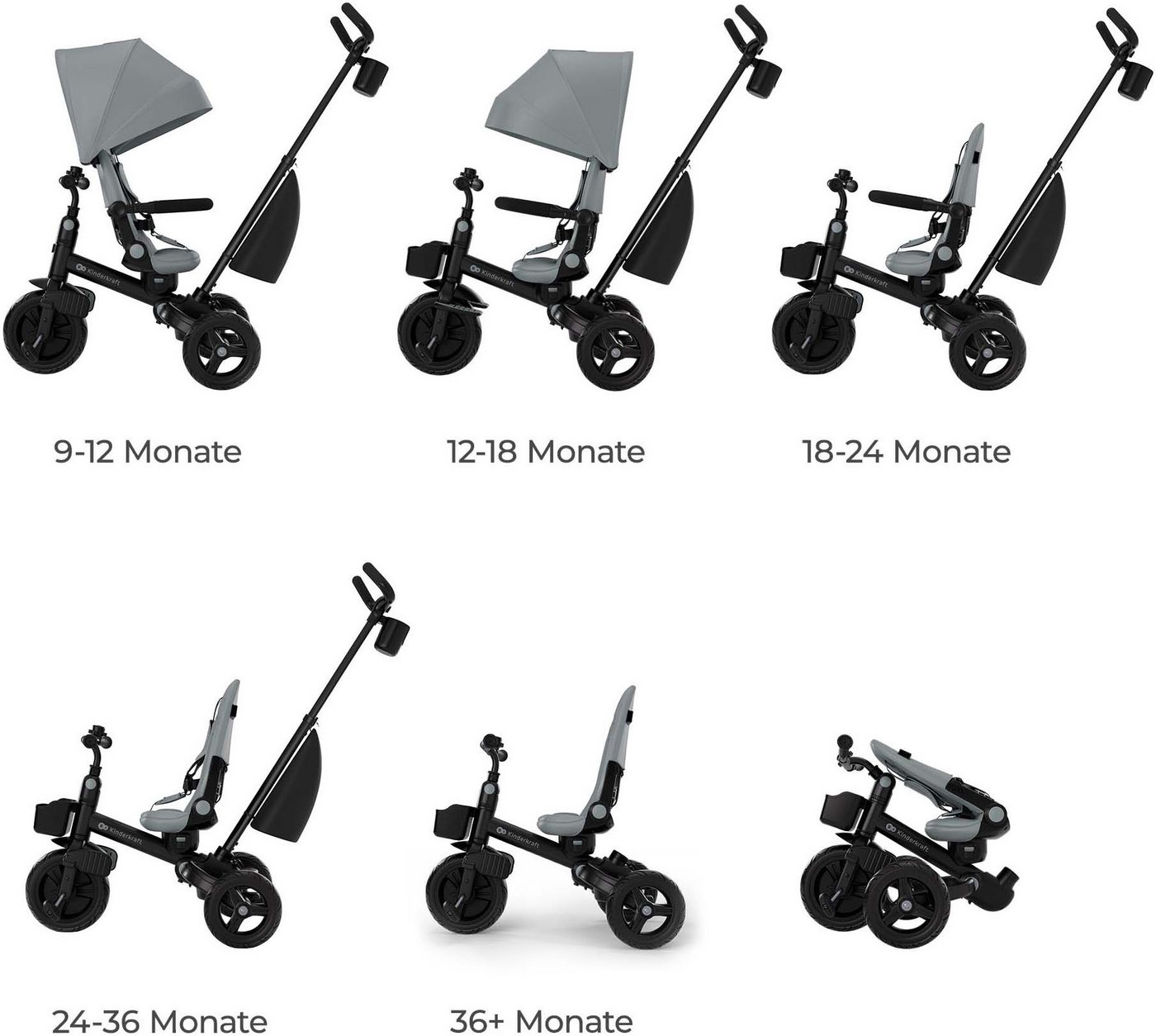 Kinderkraft Dreirad Aveo 2 Plus, multifunktional – Bild 2 von 5