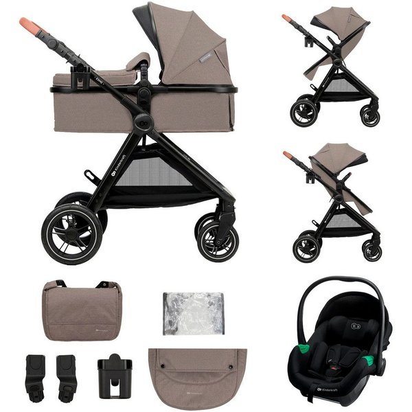 Kinderkraft Kombi-Kinderwagen ESME 3IN1, (Set, 7-tlg), inkl. Babyschale MINK PRO 2 i-Size (40–87 cm)