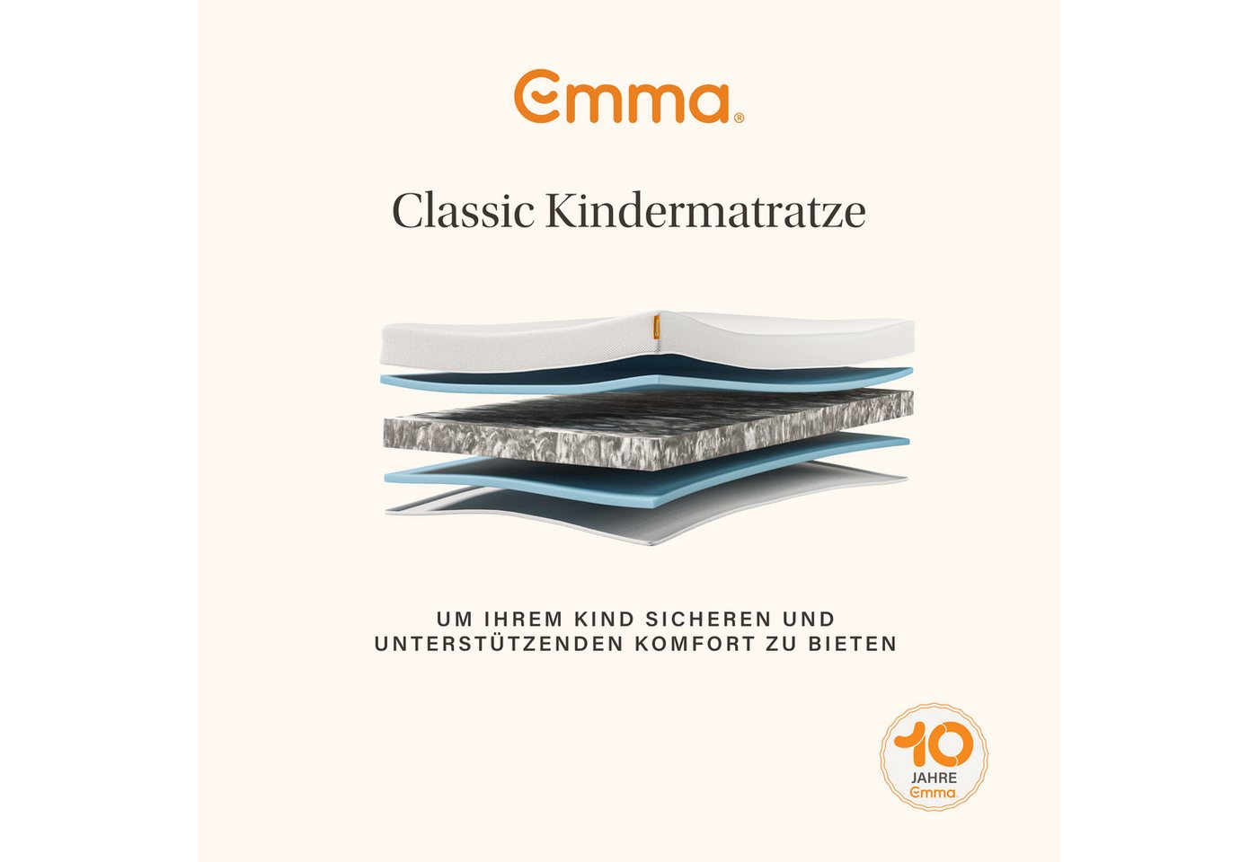 Kindermatratze Emma Kindermatratze, atmungsaktiv & waschbar bei 60°C, Emma, 11 cm hoch, (1-tlg), 60 x 120cm & 70 x140cm, Stiftung Warentest " SEHR GUT (1,5)" ge – Bild 2 von 5