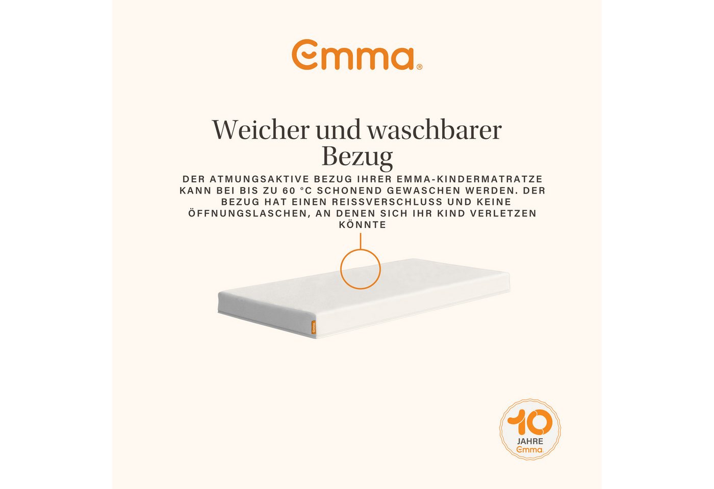 Kindermatratze Emma Kindermatratze, atmungsaktiv & waschbar bei 60°C, Emma, 11 cm hoch, (1-tlg), 60 x 120cm & 70 x140cm, Stiftung Warentest " SEHR GUT (1,5)" ge – Bild 5 von 5