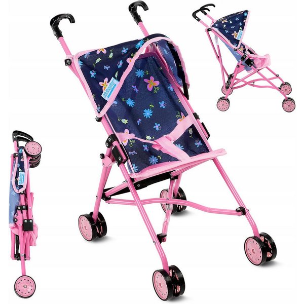 Kinderplay Dolls & Strollers Puppenbuggy Puppenwagen Buggy – leicht & klappbar – Spielspaß für Kinder