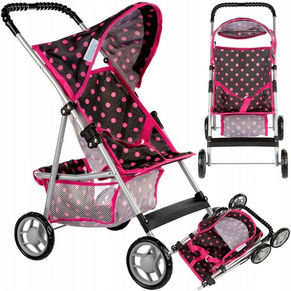 Kinderplay Dolls & Strollers Puppenbuggy Puppenwagen Buggy – leicht faltbar – Spielspaß für Kinder