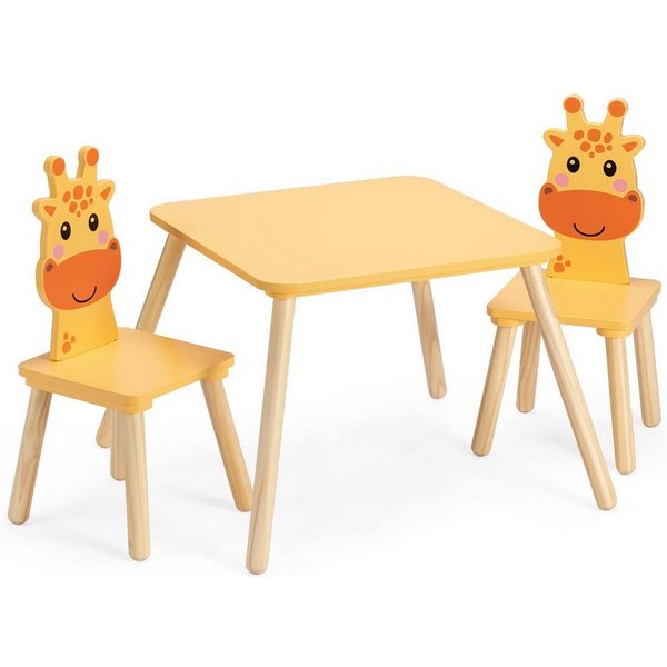 Navaris Kindersitzgruppe Navaris Kindersitzgruppe Giraffe aus Holz Orange