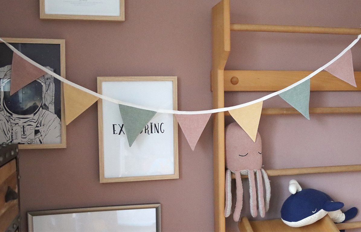 KINDSGUT Wimpelkette Konfetti, 100% Baumwolle, Geburtstag, Party, Feiern, Girlande – Bild 3 von 5