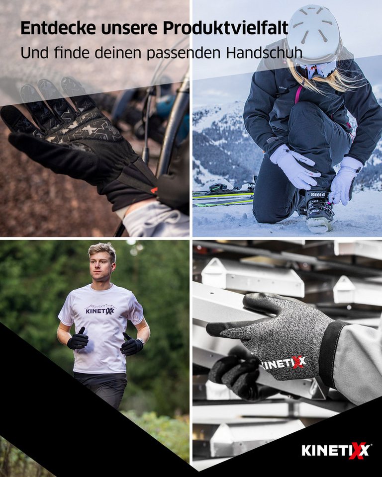 Kinetixx Fahrradhandschuhe Warme Trigger-Winterfahrradhandschuhe Luzan, KinetiXx (in schwarz oder olive) – Bild 4 von 5