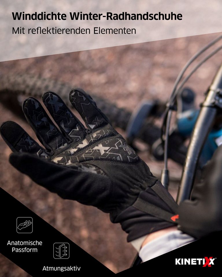 Kinetixx Fahrradhandschuhe Warme Trigger-Winterfahrradhandschuhe Luzan, KinetiXx (in schwarz oder olive) – Bild 5 von 5