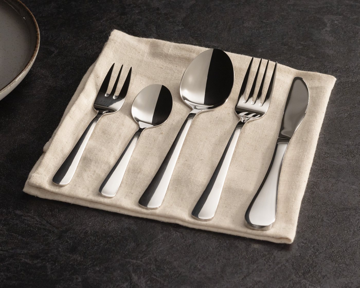 KING Besteck-Set »Oslo« (31-tlg), 6 Personen, Edelstahl 18/10, 2,5 mm, Edelstahl 18/10, inkl. Besteck-Etui, für 6 Personen – Bild 2 von 3