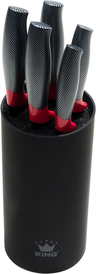 KING Messerblock Carbon Optic (9tlg), inkl. 3-teiligem Dosen-Set – Bild 2 von 5
