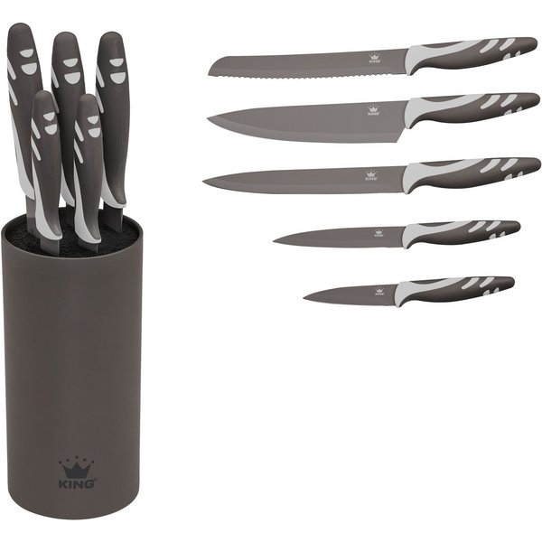 KING Messerblock Soft Touch (6tlg), mit KING protect Beschichtung