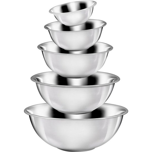 KING Schüssel, Edelstahl, (Set, 5-tlg), ineinander stapelbar, 16/20/24/28/32 cm