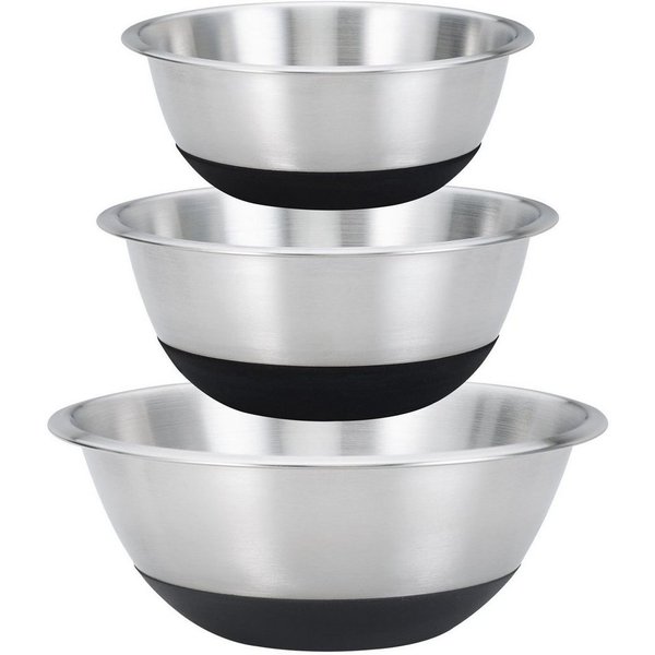 KING Schüssel Black Steel, Edelstahl, (Set, 3-tlg), für den täglichen Gebrauch
