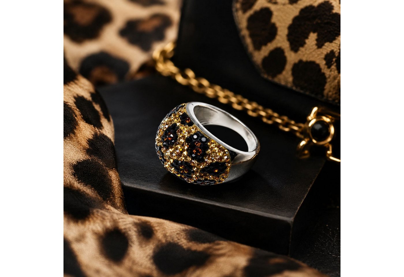 Kingka Fingerring Glamour, Damen Ring Leopard mit Zirkonia, Schmuck Geschenk, Damen Schmuck, perfekte Geschenkidee zu Geburtstag, Weihnachten – Bild 2 von 5
