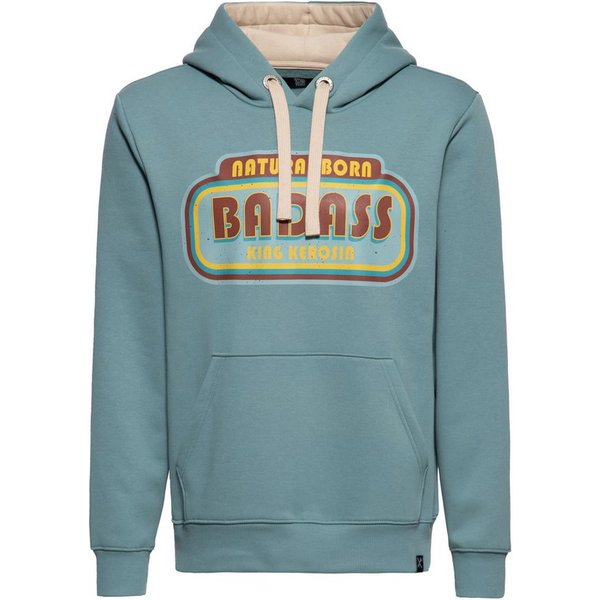 KingKerosin Kapuzenpullover Natural Born Badass mit Rückenprint