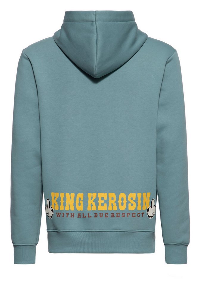 KingKerosin Kapuzenpullover Natural Born Badass mit Rückenprint – Bild 2 von 5