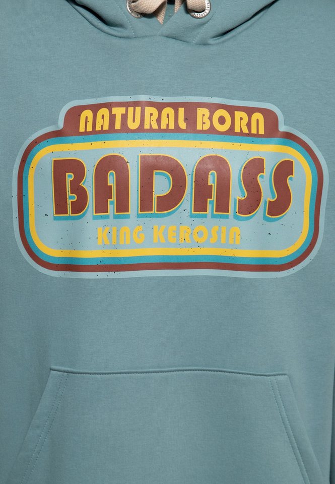 KingKerosin Kapuzenpullover Natural Born Badass mit Rückenprint – Bild 5 von 5