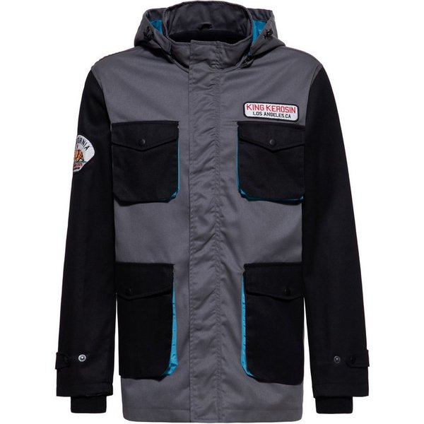 KingKerosin Softshelljacke Los Angeles C.A. mit abnehmbarer Kapuze