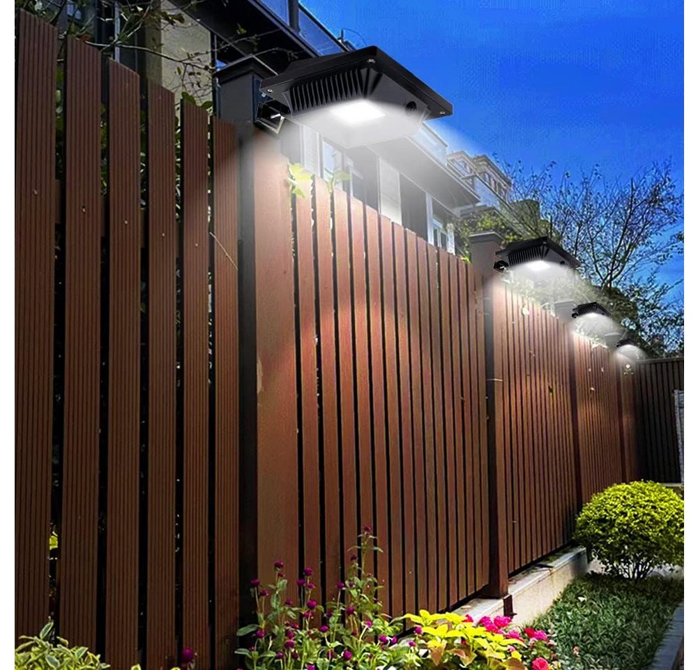KingLux LED Dachrinnenleuchte 40LEDs Solar dachrinnenleuchten für außen mit Lichtsensor, Lichtsensor, LED fest integriert, Kaltweiss, Warmweiss – Bild 4 von 5