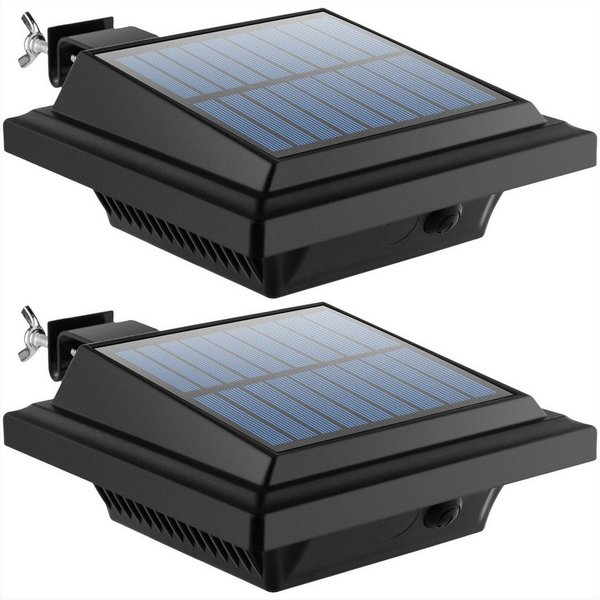 KingLux LED Dachrinnenleuchte 40LEDs Solar dachrinnenleuchten für außen mit Lichtsensor, Lichtsensor, LED fest integriert, Kaltweiss, Warmweiss