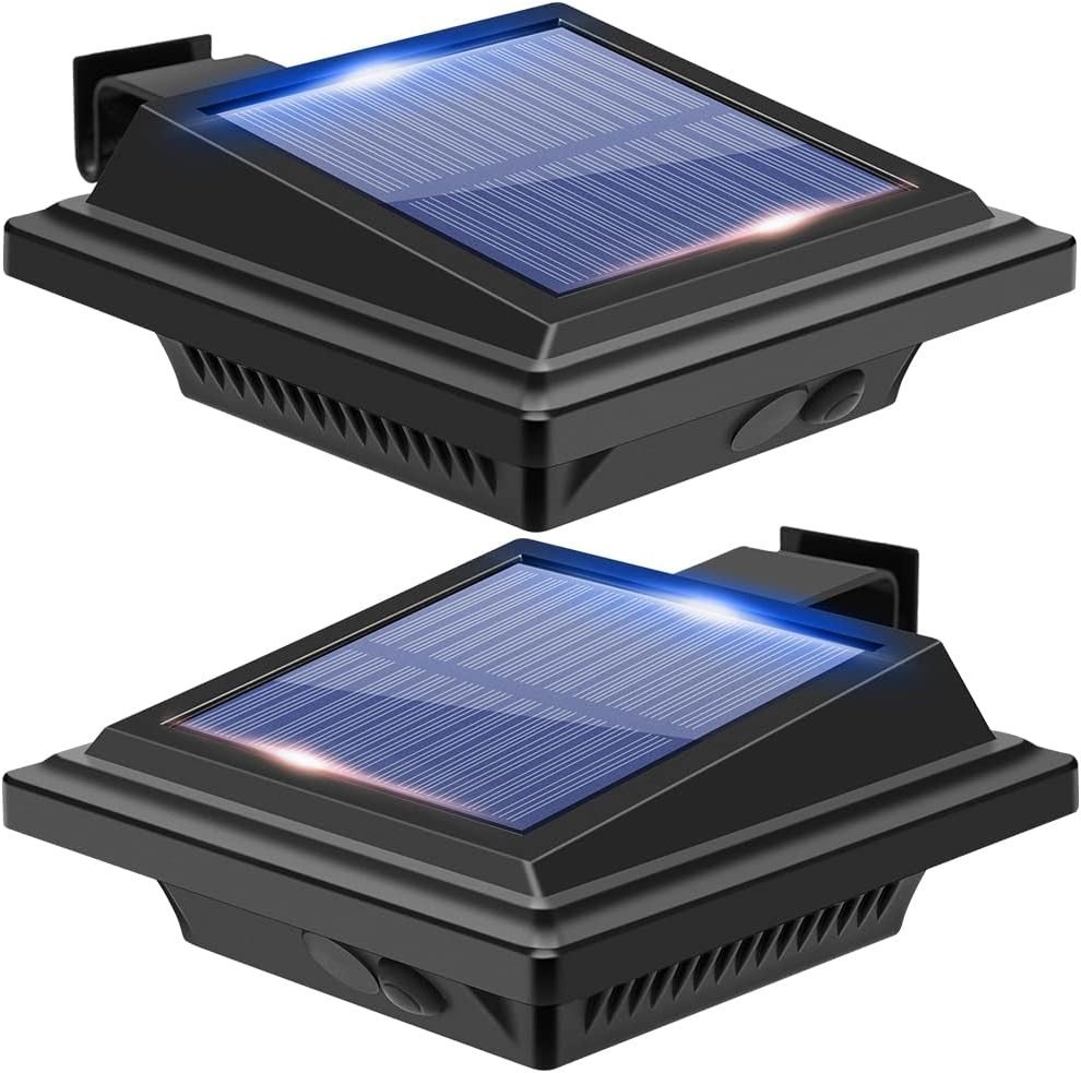 KingLux LED Dachrinnenleuchte 40LEDs Solar dachrinnenleuchten für außen mit Lichtsensor, Lichtsensor, LED fest integriert, Kaltweiss, Warmweiss – Bild 3 von 5