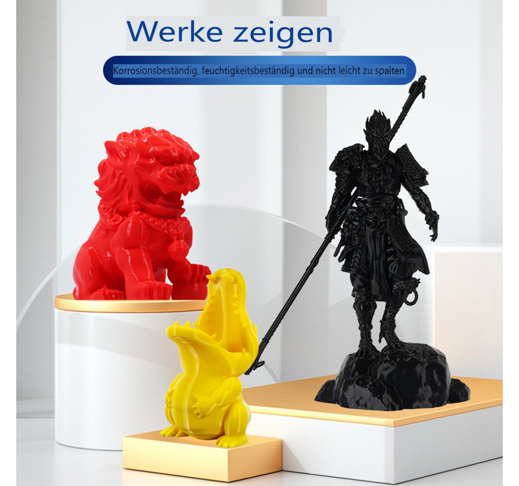 KINGROON Filament 3D-Drucker PETG Filament 1,75mm, 5kg, 5 Farben 3D-Druckmaterialien Hohe Festigkeit, Einfach zu Drucken – Bild 3 von 5