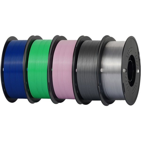 KINGROON Filament 3D Drucker PETG Filament 1,75mm 5KG Set 5 Farben, Hohe Maßgenauigkeit & Zähigkeit 3D-Druckmaterialien