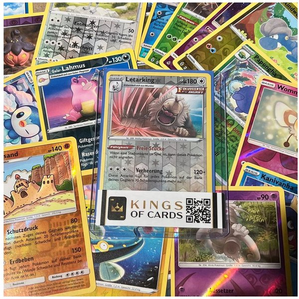 KingsofCards Sammelkarte Pokemon Set mit 20 Holokarten oder Reverseholos- Deutsch
