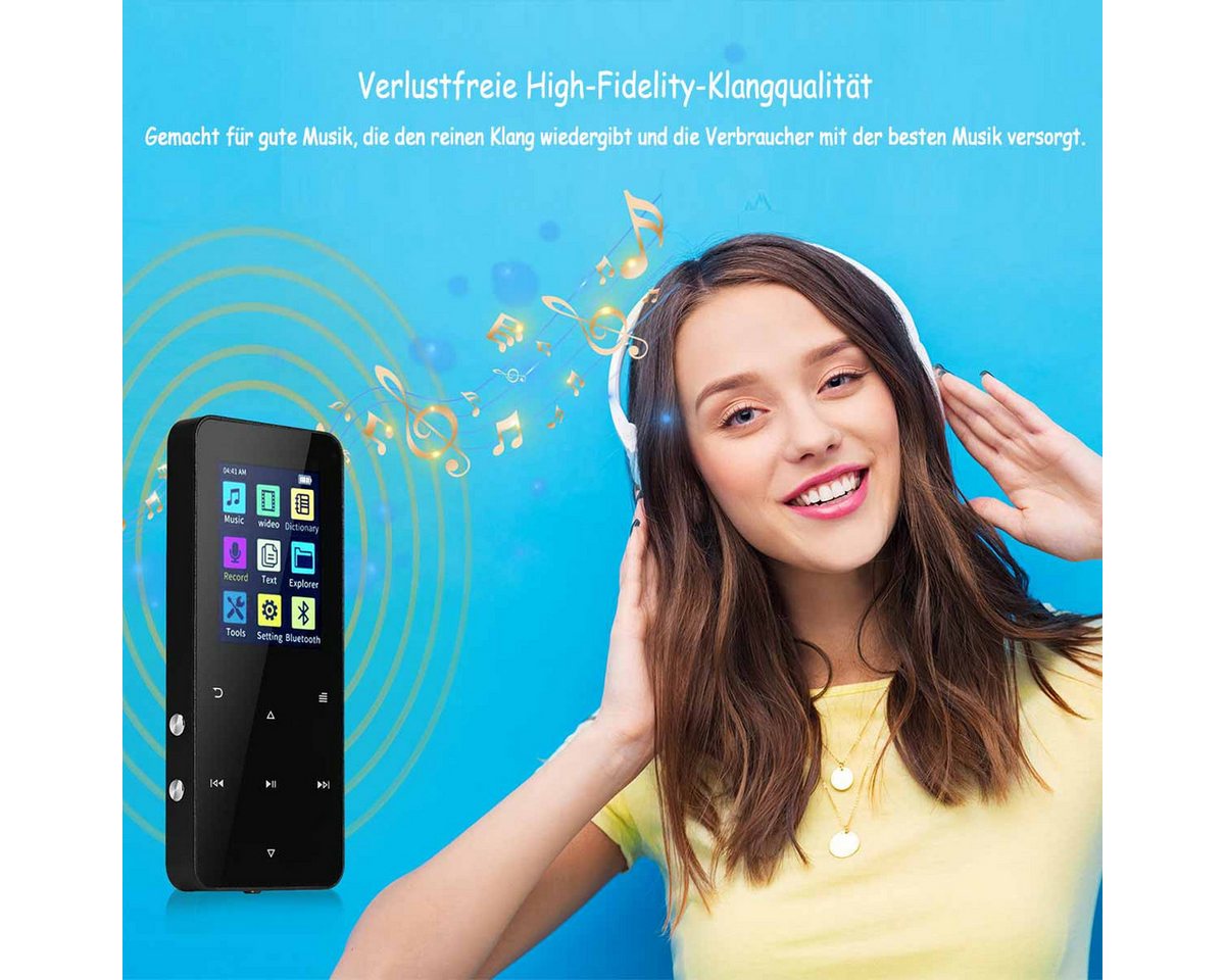 KINSI 16GB verlustfreier Bluetooth MP3, Studenten-Walkman, Musikspieler MP3-Player (16 GB, bluetooth, Fotoalbum, Wecker, E-Reader, Bluetooth 5.0, 1,8-Zoll-Farbb – Bild 5 von 5