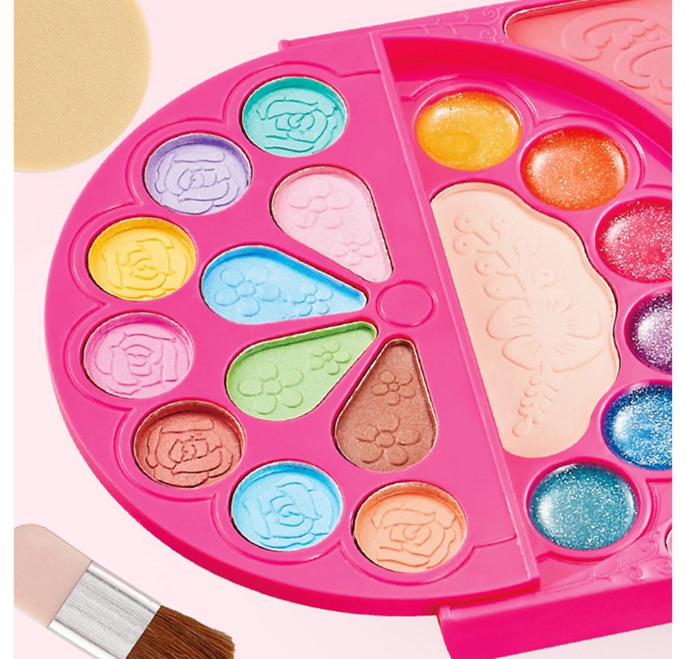 KINSI Lernspielzeug Kinder Schminkkoffer,Prinzessin Kosmetikset, Rollenspiel Spielzeug, Kinderschmink Set,Waschbar – Bild 5 von 5