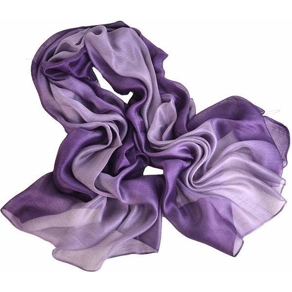 KINSI Modeschal Monochromer Farbverlauf Damenschal, Modeschal, Premium-Schal, Lang, leicht, Sonnenschutz, antiallergisch