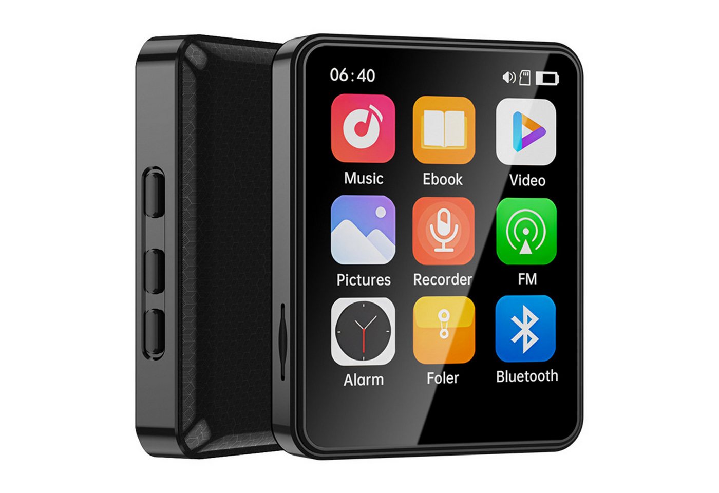 KINSI MP4-Player 64GB mit 2,4-Zoll-Touchscreen,Videowiedergabe MP4-Player (64 GB, Bluetooth, FM-Radio und E-Book-Funktion) – Bild 3 von 5