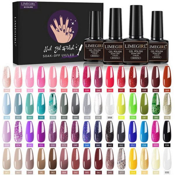KINSI Nagellack-Set 60 Farben Gel Nagellack Set,Matt & Glänzend,Nagelstudio Set, 60-tlg., Perfekte Geschenk für Frauen