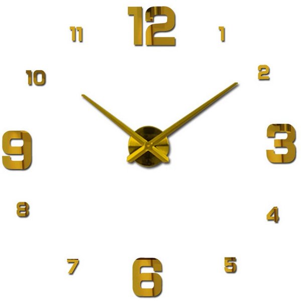 KINSI Wanduhr Große dekorative 3D-Wanduhr,Große Digitaluhr,DIY-Wanduhr,100 cm-120 cm (Geeignet für Zuhause Wohnzimmer, Schlafzimmer Wanddekoration)