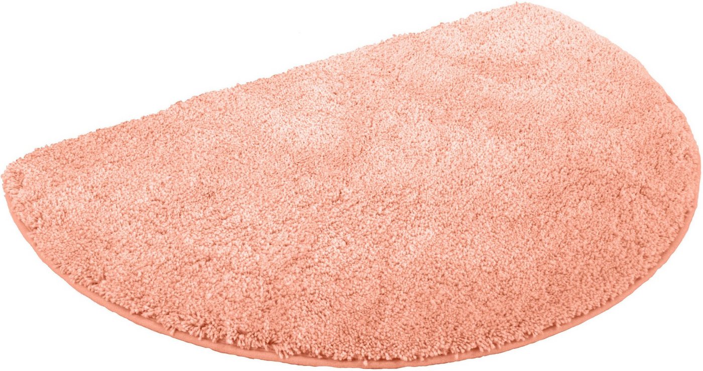KiNZLER Badematte Chaozhou, Badvorleger, Badezimmer Teppich, Höhe 20 mm, rutschhemmend beschichtet, fußbodenheizungsgeeignet, Polyester, halbrund, Badteppich, U – Bild 2 von 3