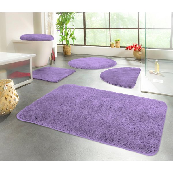 KiNZLER Badematte Chaozhou, Badvorleger, Badezimmer Teppich, Höhe 20 mm, rutschhemmend beschichtet, fußbodenheizungsgeeignet, Polyester, rechteckig, Badteppich,