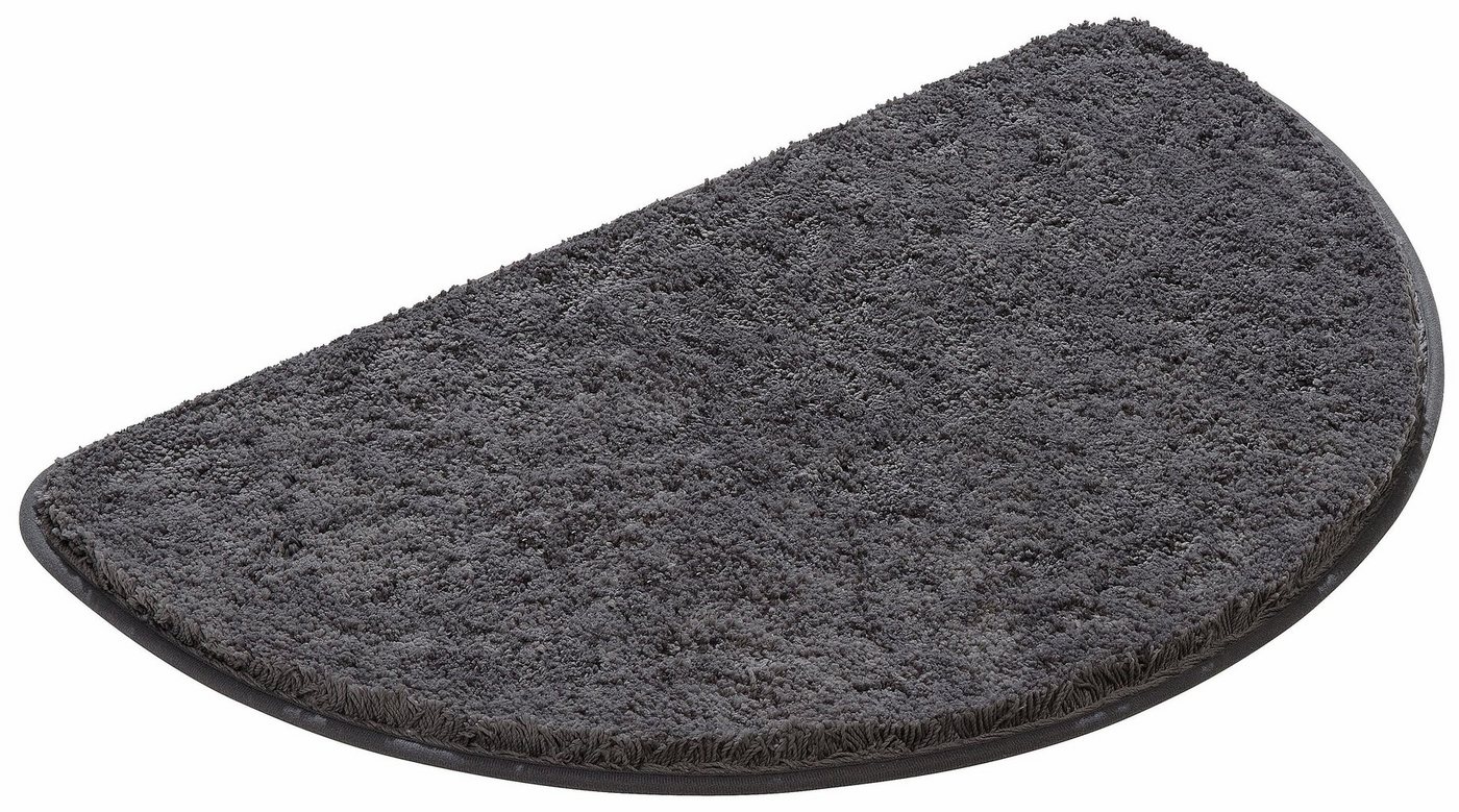 KiNZLER Badematte Chaozhou, Badvorleger, Badezimmer Teppich, Höhe 20 mm, rutschhemmend beschichtet, fußbodenheizungsgeeignet, Polyester, halbrund, Badteppich, U – Bild 2 von 3