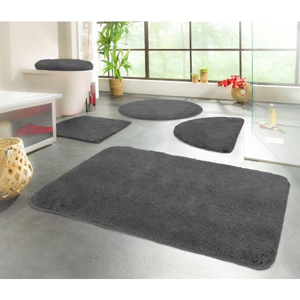 KiNZLER Badematte Chaozhou, Badvorleger, Badezimmer Teppich, Höhe 20 mm, rutschhemmend beschichtet, fußbodenheizungsgeeignet, Polyester, rechteckig, Badteppich,