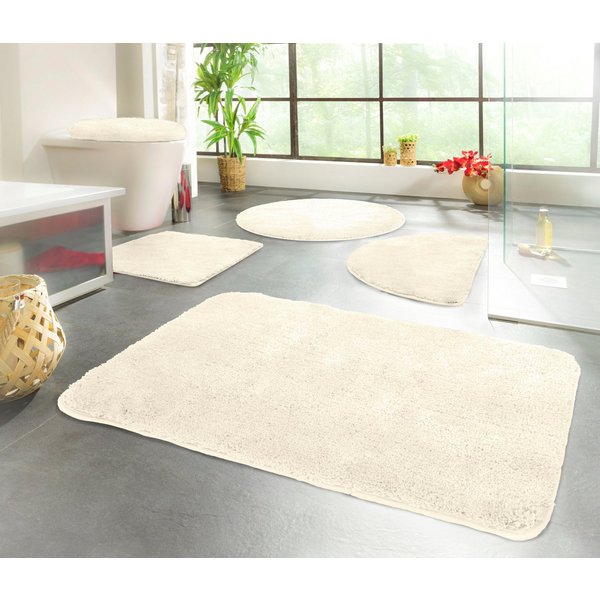 KiNZLER Badematte Chaozhou, Badvorleger, Badezimmer Teppich, Höhe 20 mm, rutschhemmend beschichtet, fußbodenheizungsgeeignet, Polyester, rechteckig, Badteppich,