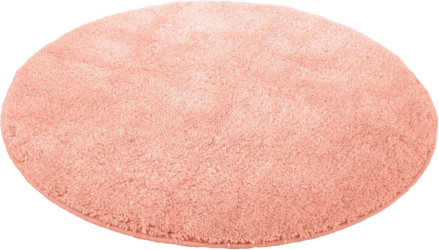 KiNZLER Badematte Chaozhou, Badvorleger, Badezimmer Teppich, Höhe 20 mm, rutschhemmend beschichtet, fußbodenheizungsgeeignet, Polyester, rund, Badteppich, Uni F – Bild 2 von 3