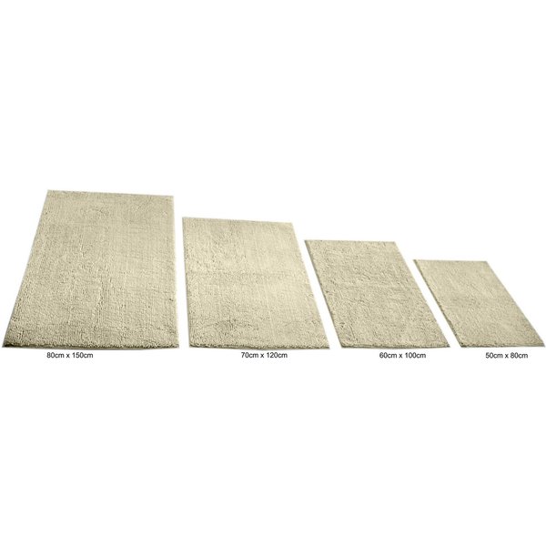 KiNZLER Badematte Chenille, Badvorleger, Badezimmer Teppich, Höhe 18 mm, rutschhemmend beschichtet, fußbodenheizungsgeeignet, Polyester, rechteckig, Badteppich,